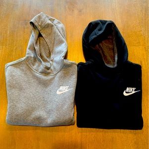 Nike Sportswear Club Fleece Pullover Hoodies | Size: Youth Large (2 included)